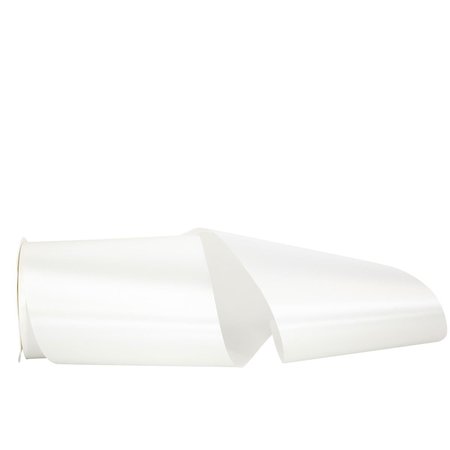 RELIANT RIBBON 6 in. 50 Yards Single Face Satin Allure Ribbon, White 4700-030-25K